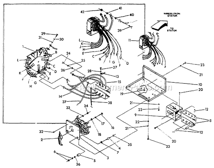 Page C Diagram and Parts List for 9683-0  Briggs and Stratton Generator
